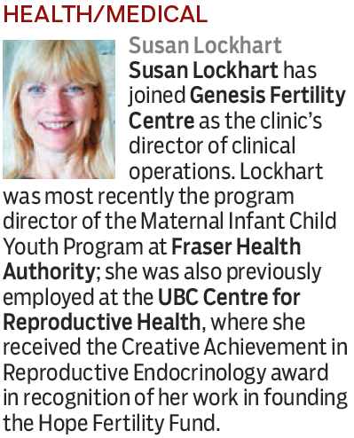 Genesis Fertility Centre - Business in Vancouver - For the Record - Susan Lockhart